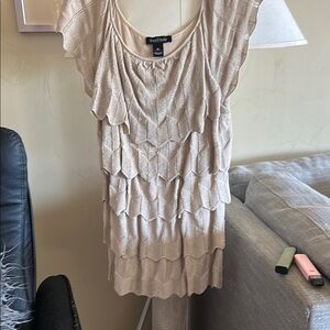 Beige Layered Dress